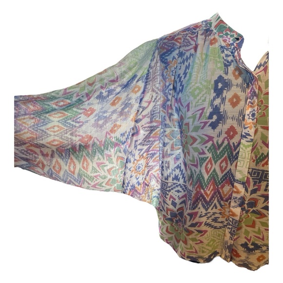 Anthropologie Maeve Women Blouse Lagenlook Hippie Boho Retro Loose Wide Size S - Picture 2 of 6